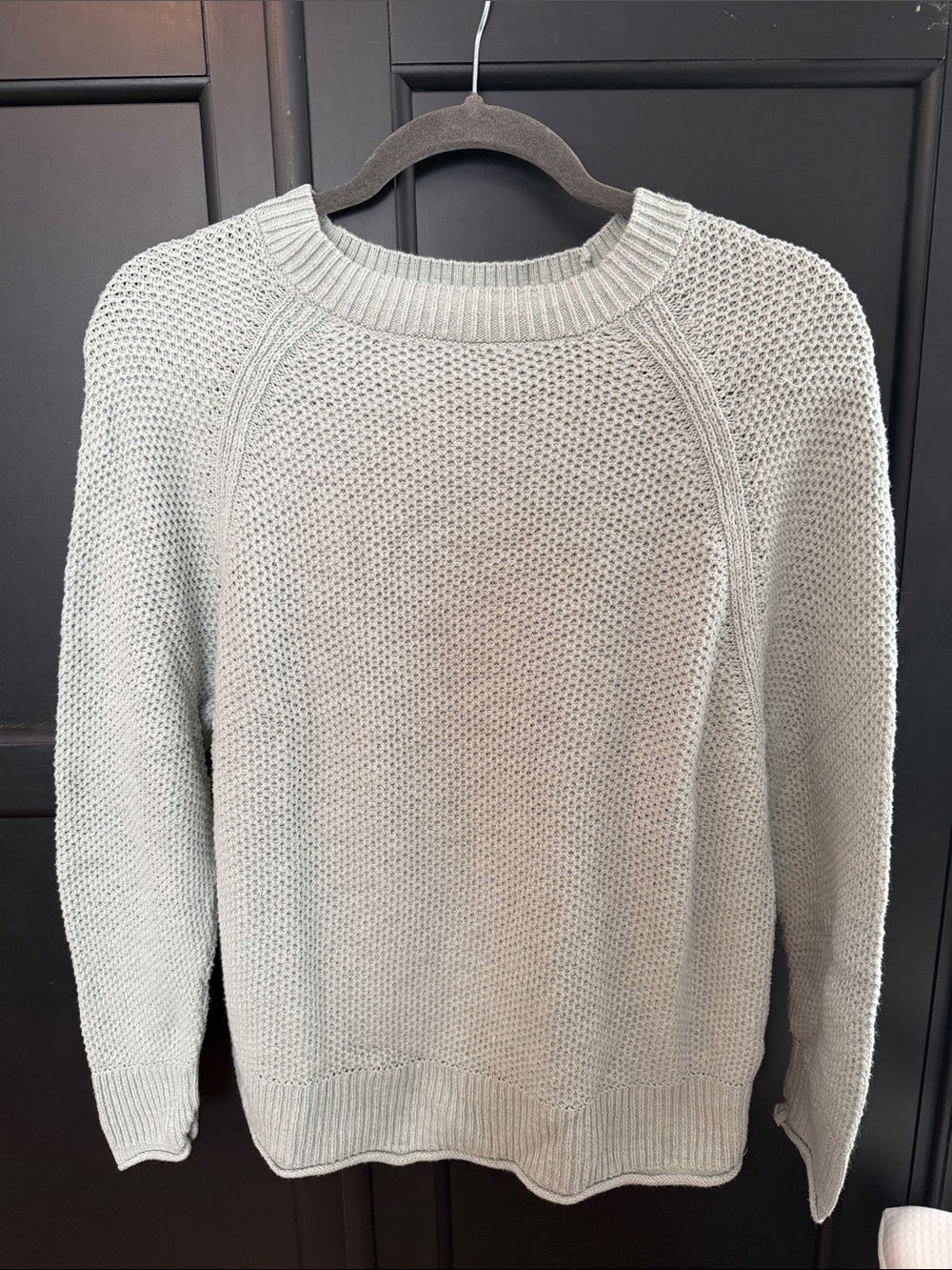 Sonoma Light Mint Green Crewneck Textured Knit Sweater